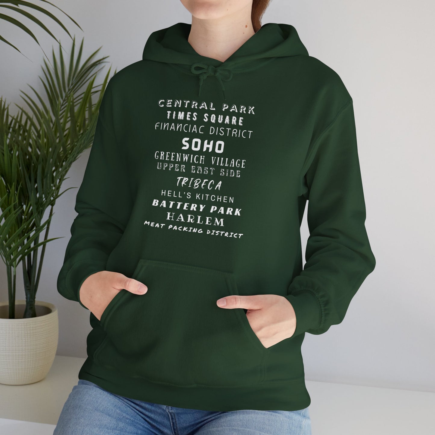 New York Neighborhoods -Unisex Heavy Blend Hooded Sweatshirt (VARIETY OF COLORS) "Iconic NYC on Swag"