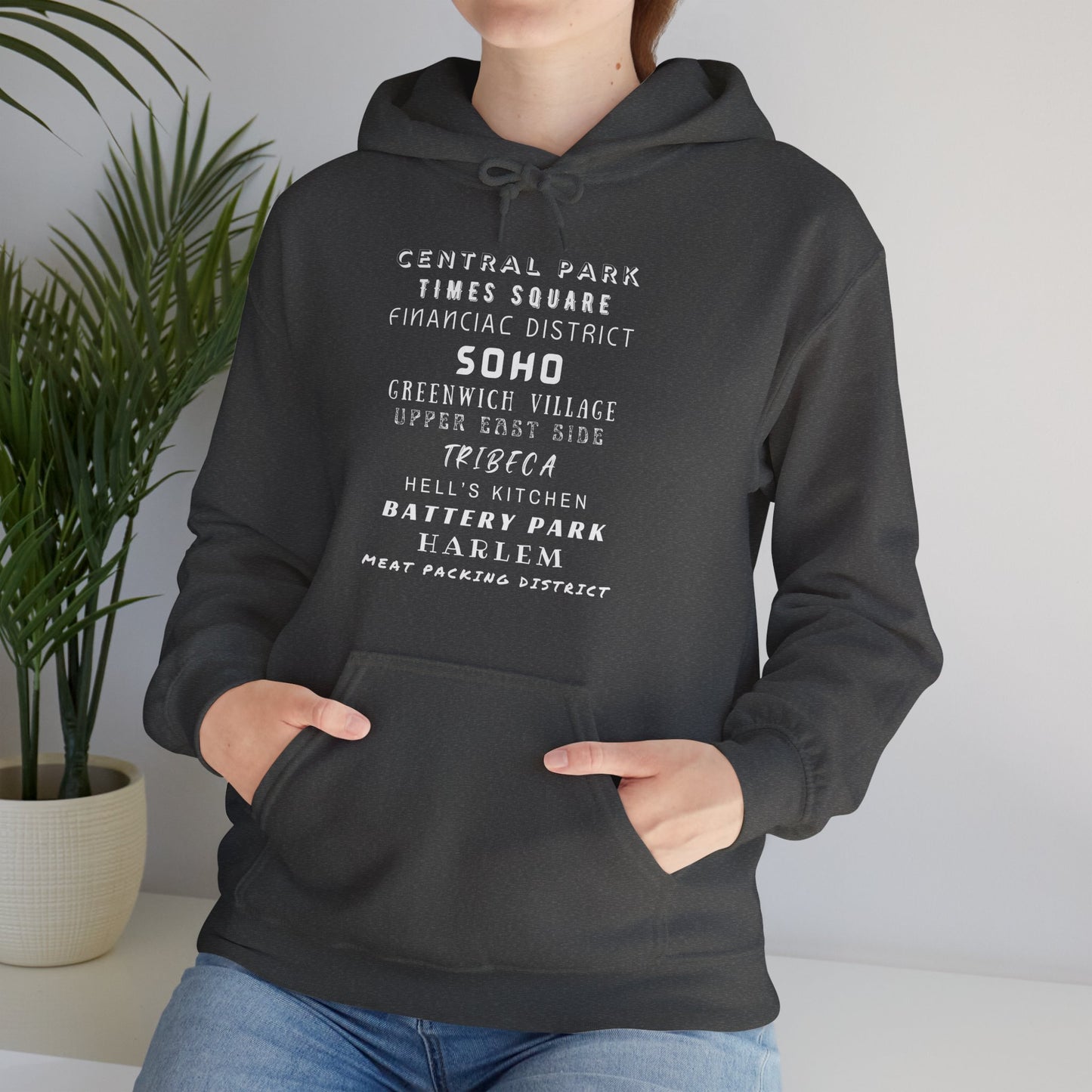New York Neighborhoods -Unisex Heavy Blend Hooded Sweatshirt (VARIETY OF COLORS) "Iconic NYC on Swag"