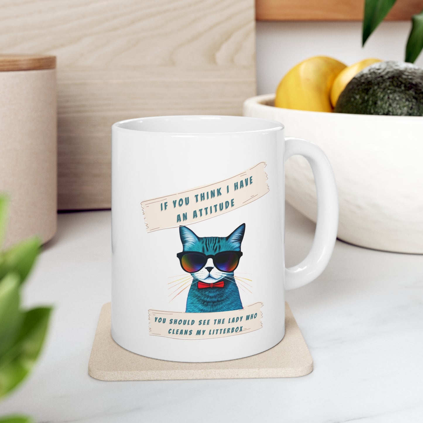 Cat Print Ceramic Mug