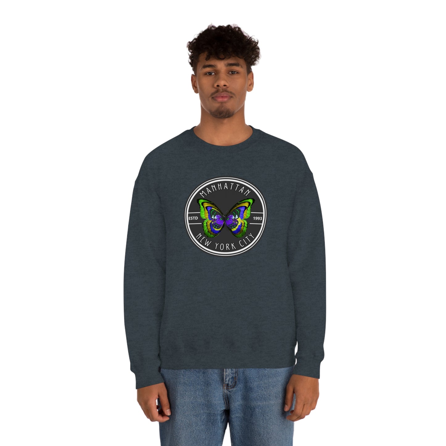 MANHATTAN NYC- Unisex Heavy Blend Crewneck Sweatshirt (VARIETY OF COLORS) "NYC Style Is Always Trending"