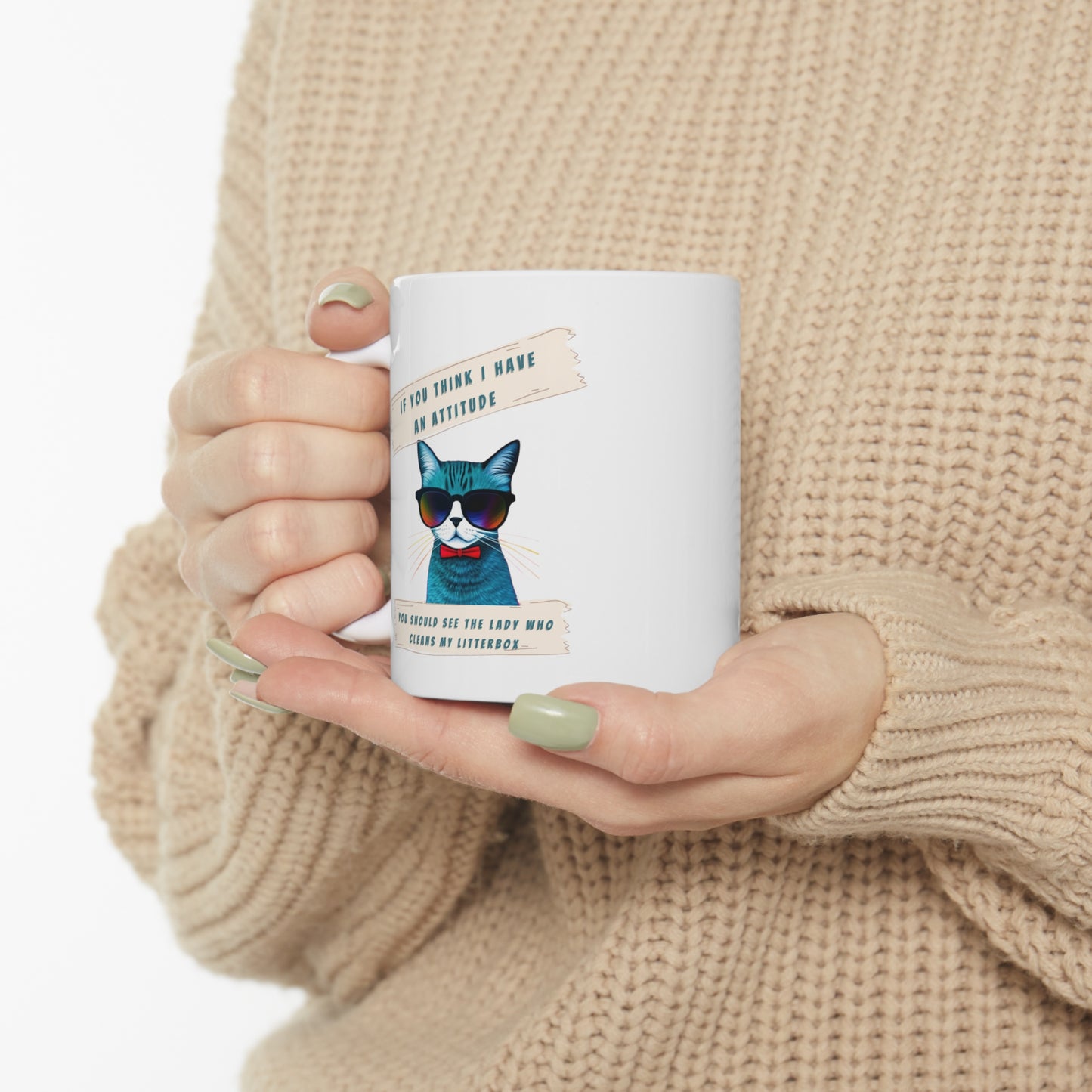 Cat Print Ceramic Mug