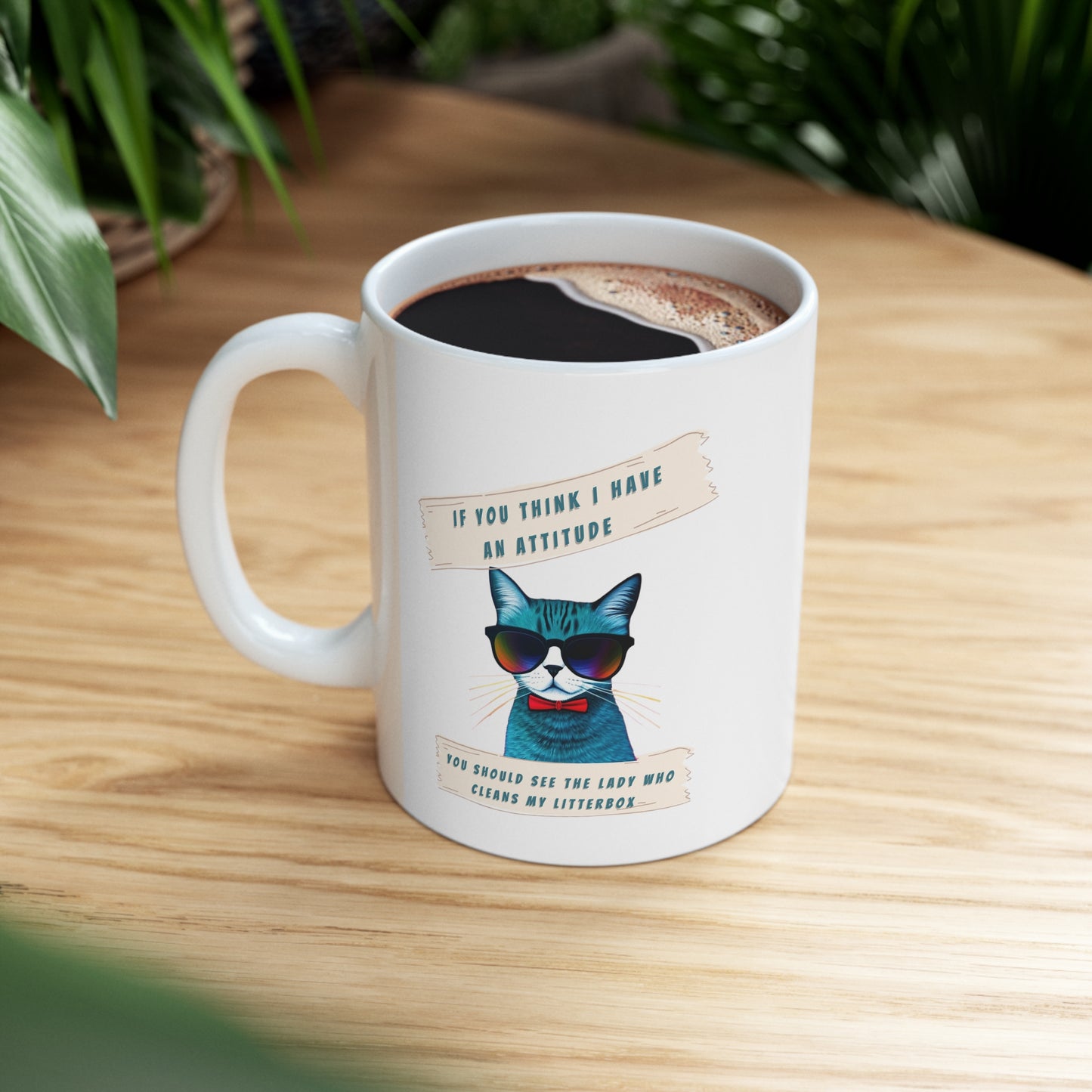 Cat Print Ceramic Mug