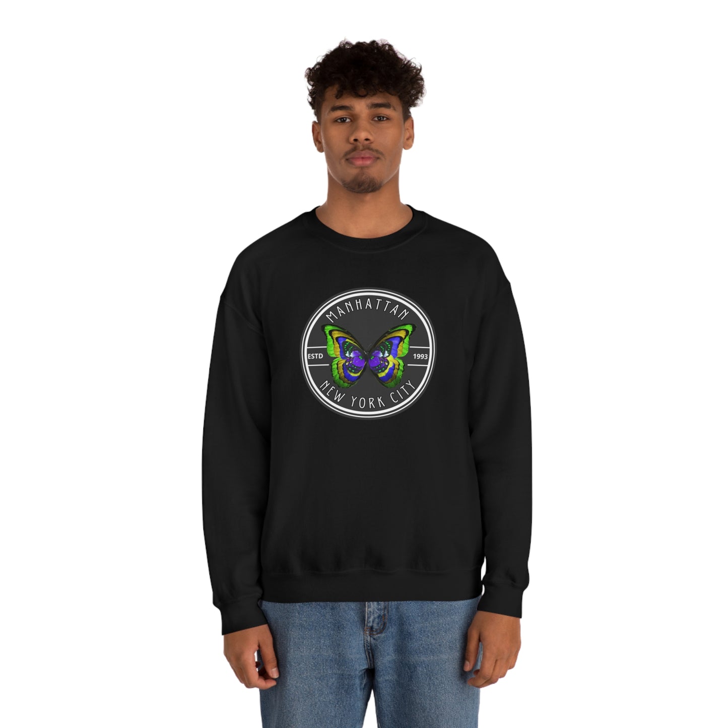 MANHATTAN NYC- Unisex Heavy Blend Crewneck Sweatshirt (VARIETY OF COLORS) "NYC Style Is Always Trending"