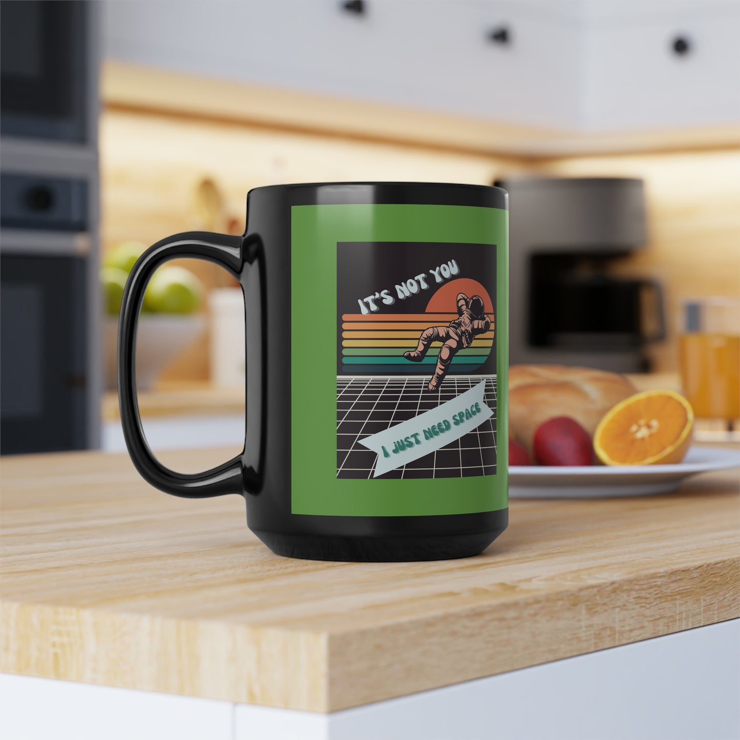 I NEED SPACE -Big Mug, 15oz (GREEN)