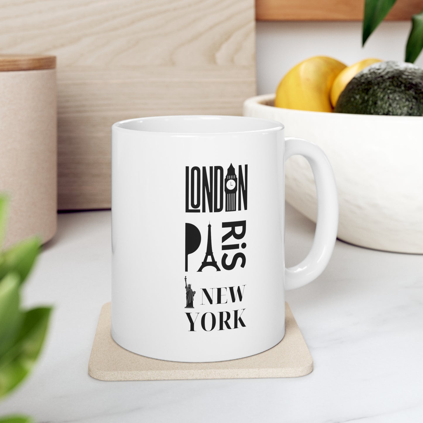 LONDON-PARIS-FRANCE- Ceramic Mug 11oz