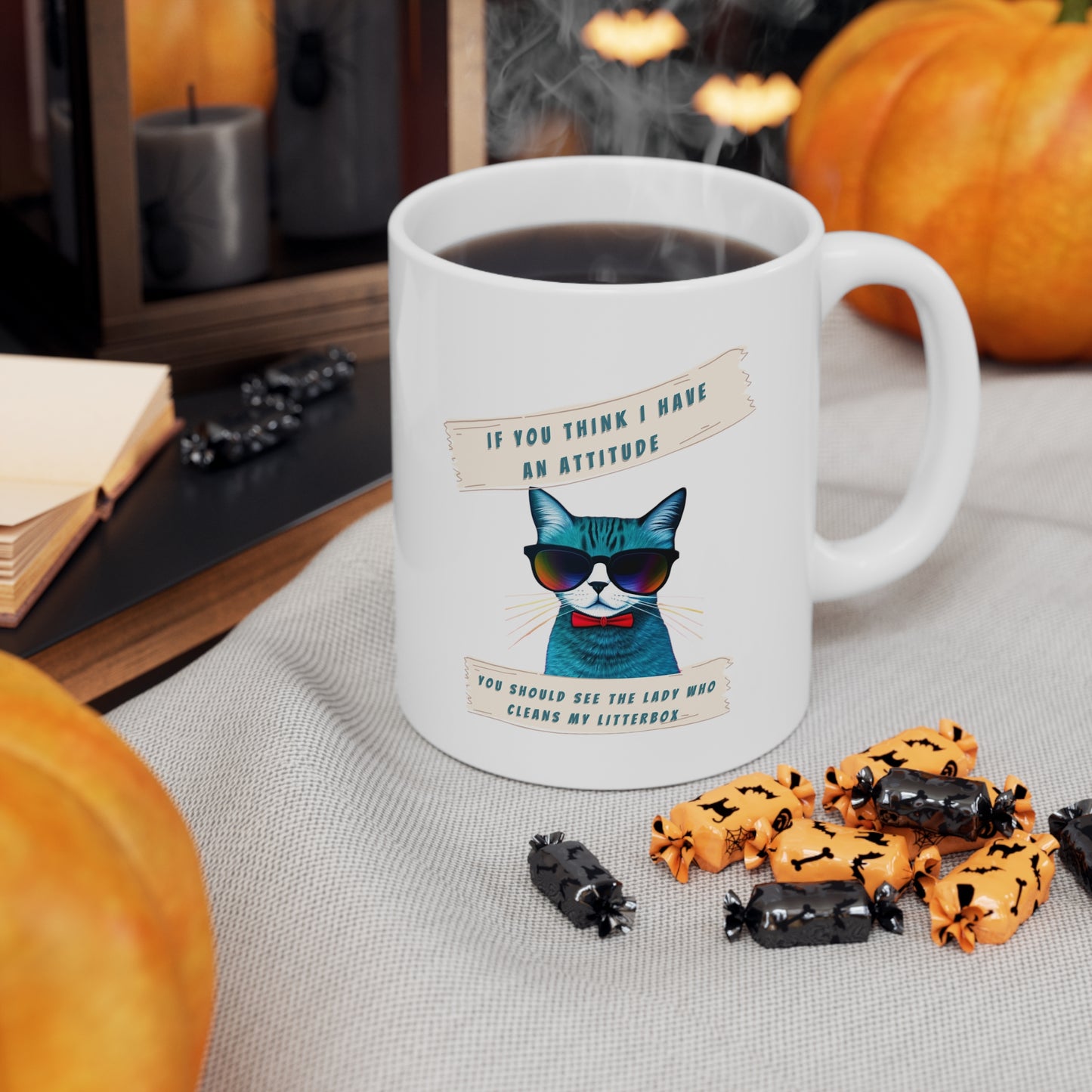 Cat Print Ceramic Mug