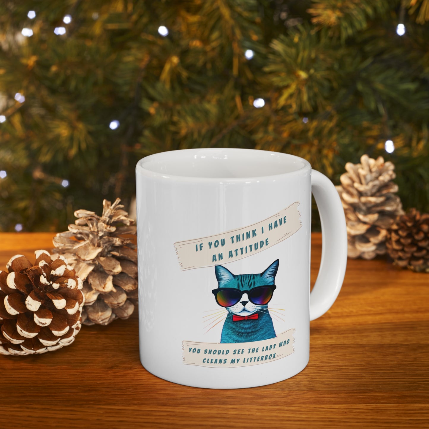 Cat Print Ceramic Mug