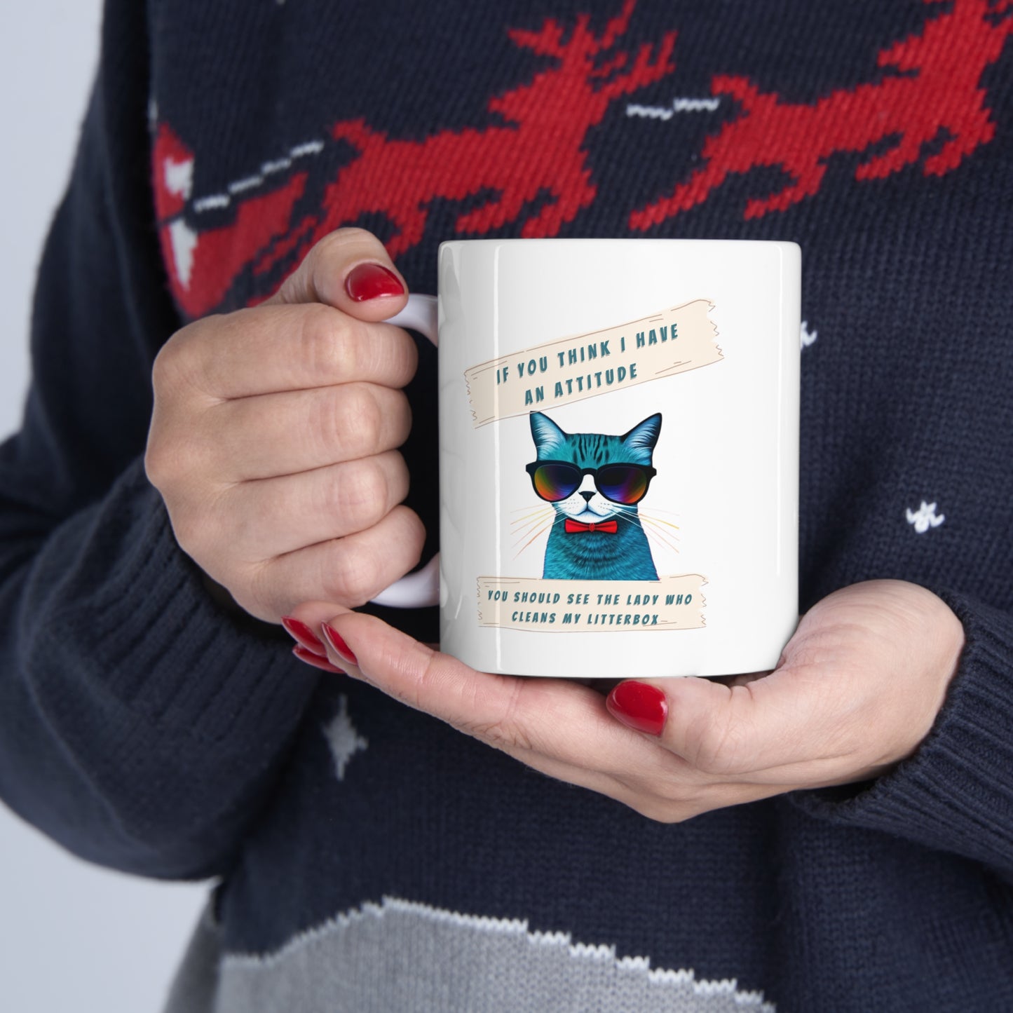 Cat Print Ceramic Mug
