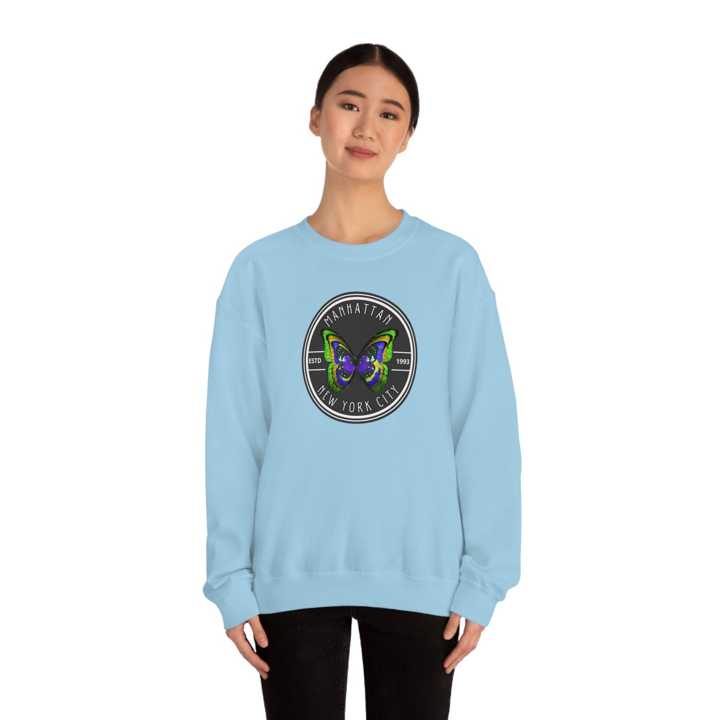MANHATTAN NYC- Unisex Heavy Blend Crewneck Sweatshirt (VARIETY OF COLORS) "NYC Style Is Always Trending"