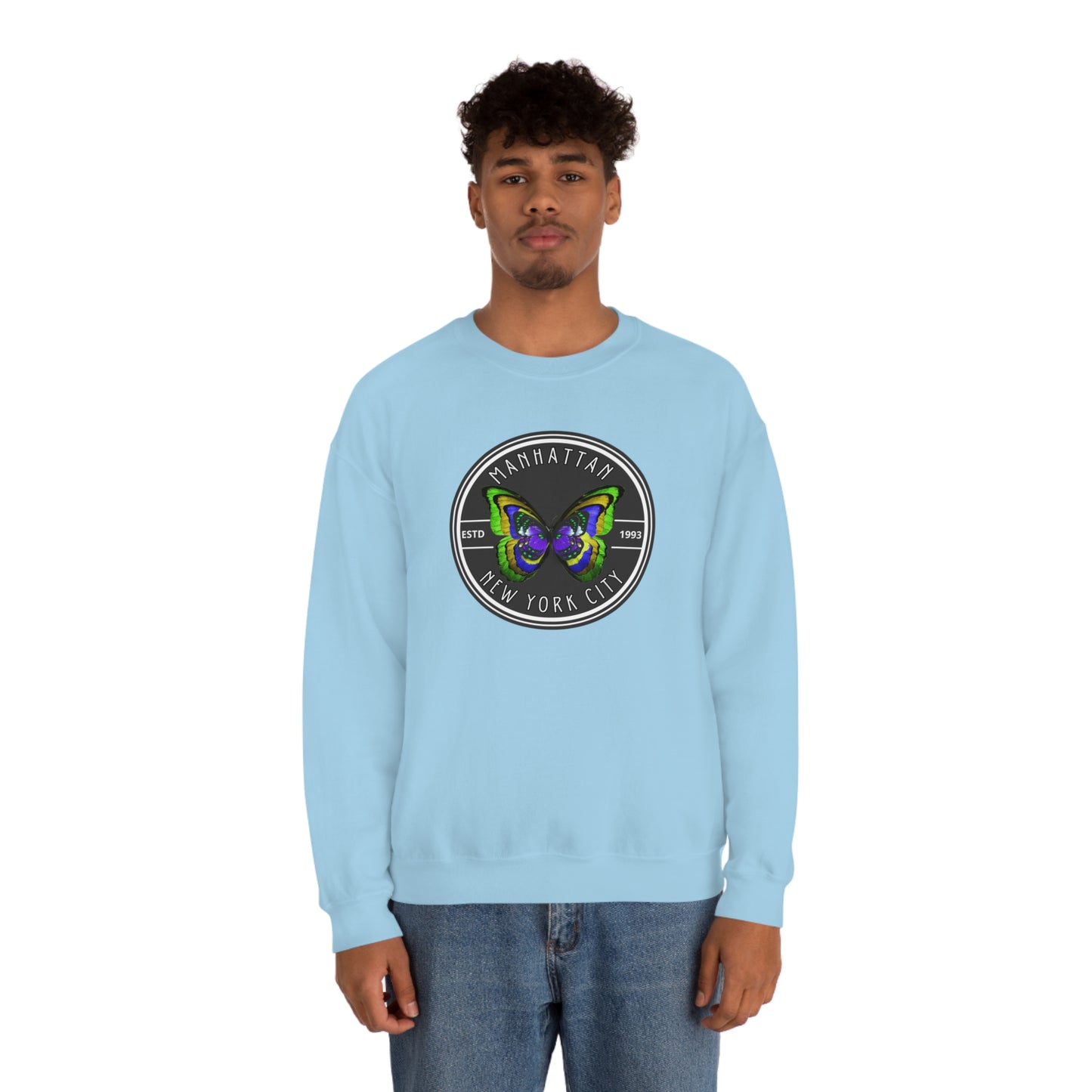 MANHATTAN NYC- Unisex Heavy Blend Crewneck Sweatshirt (VARIETY OF COLORS) "NYC Style Is Always Trending"