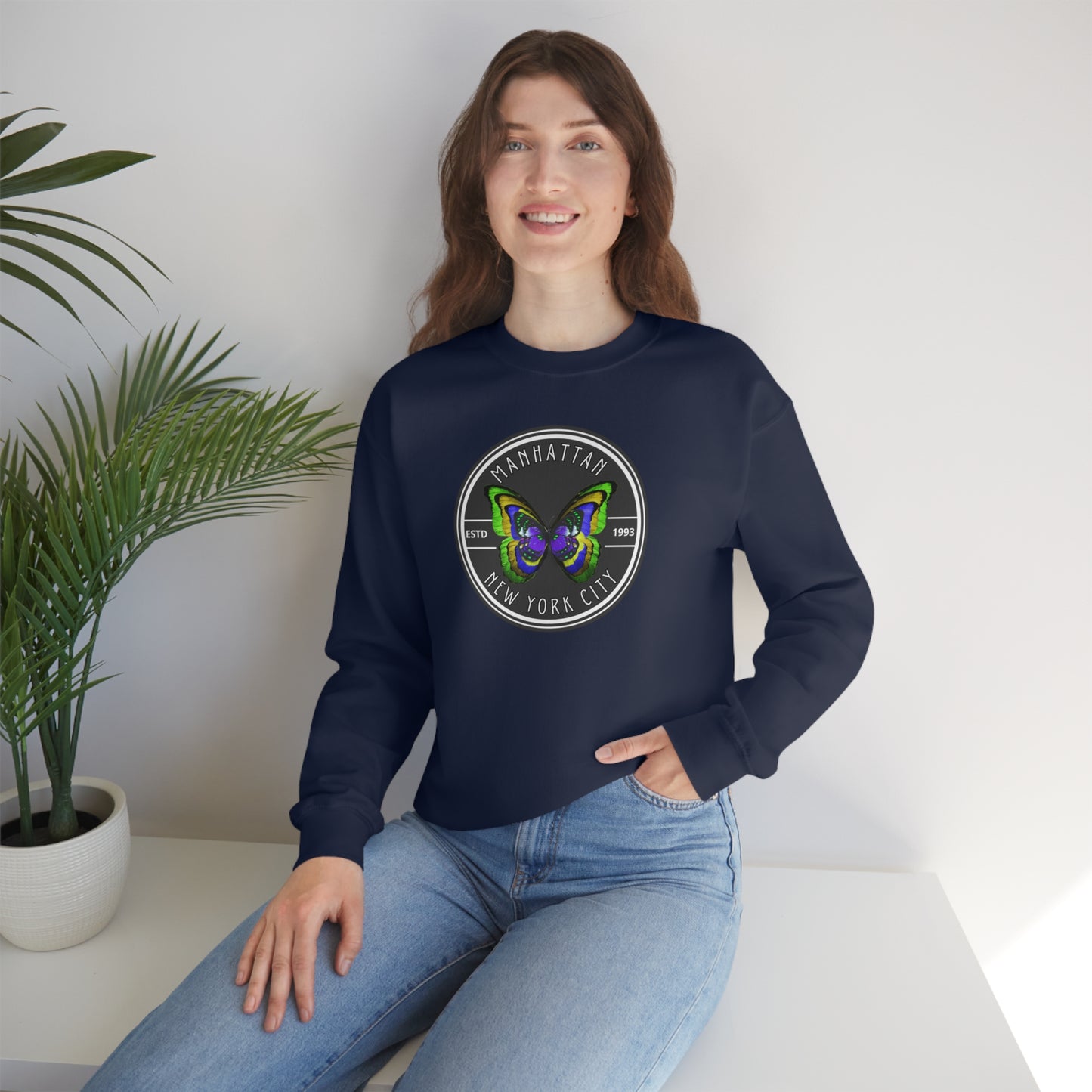 MANHATTAN NYC- Unisex Heavy Blend Crewneck Sweatshirt (VARIETY OF COLORS) "NYC Style Is Always Trending"