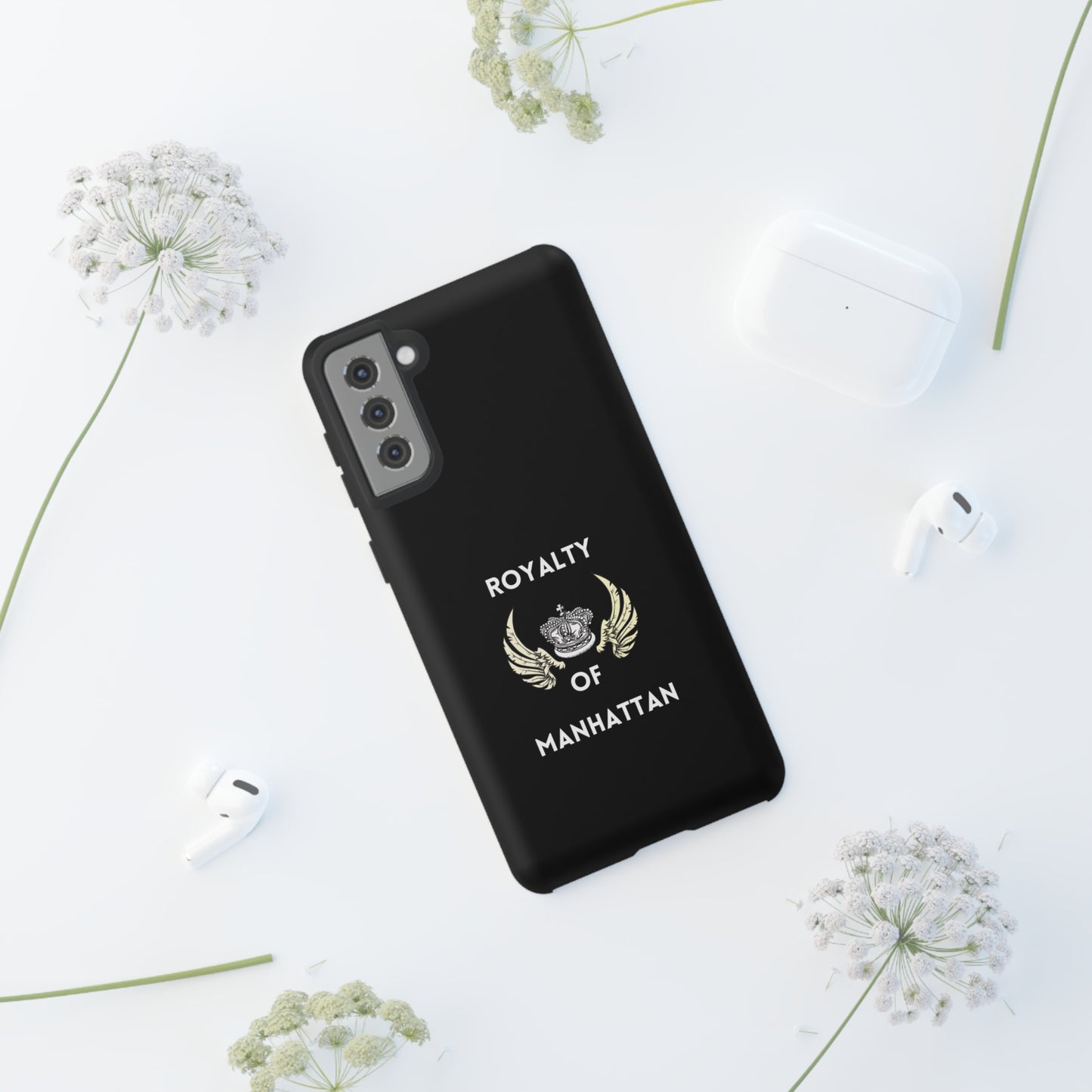 ROYALTY OF MANHATTAN -Tough Phone Cases - Fits Most Phone Sizes!! (BLACK)