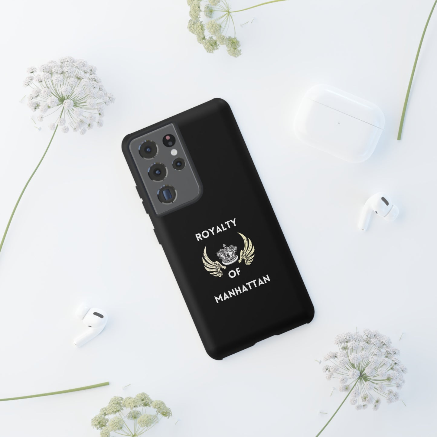 ROYALTY OF MANHATTAN -Tough Phone Cases - Fits Most Phone Sizes!! (BLACK)