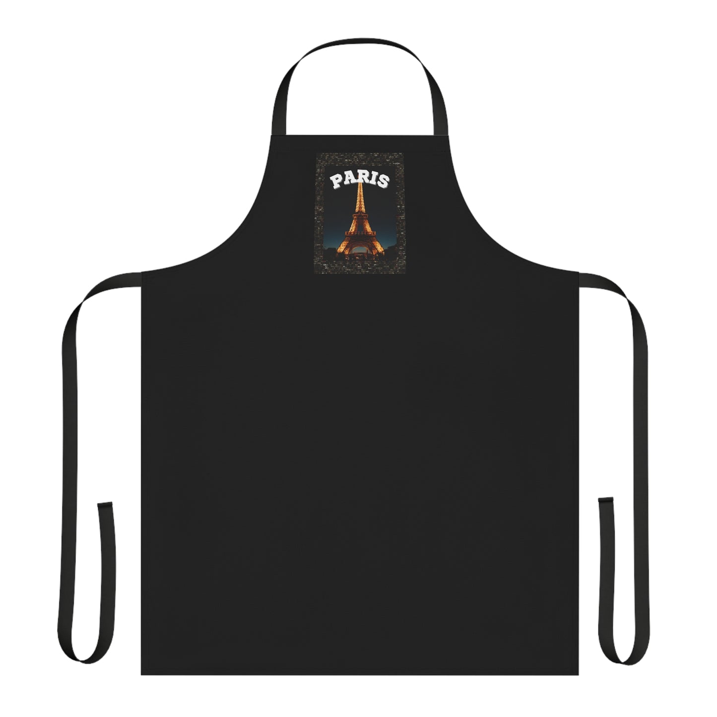 PARIS AT NIGHT- Apron (AOP) (BLACK) "Great Gift For Those With Big Travel Goals"