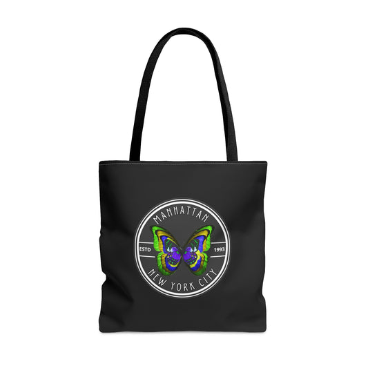 MANHATTAN NYC- AOP Tote Bag (BLACK)-"This Tote Was Born A Bestseller"