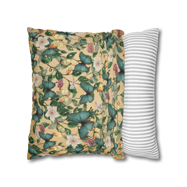 FLOWER POWER Bohemian Floral Pillowcase (COVER ONLY) - Vibrant Decorative Throw Cushion Cover