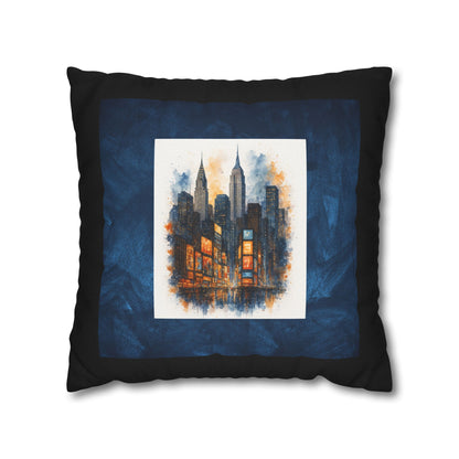 ELECTRIC TIMES SQUARE Bohemian Design  18 x 18  Pillowcase
