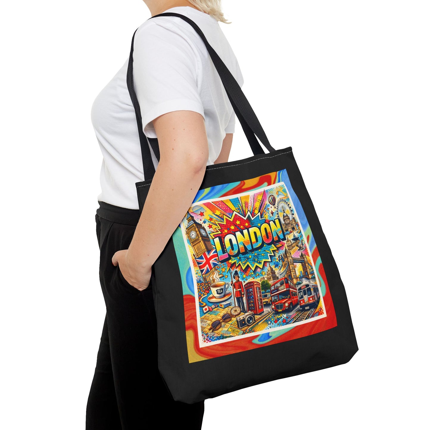 GRAFFITI LONDON- AOP Tote Bag (BLACK)