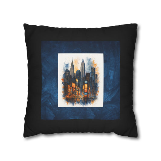 ELECTRIC TIMES SQUARE Bohemian Design Square Pillowcase (COVER ONLY) - Artistic Home Decor