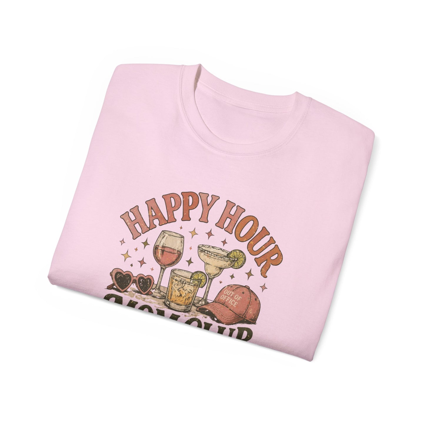HAPPY HOUR-MOM CLUB - T-Shirt (VARIETY OF COLORS)
