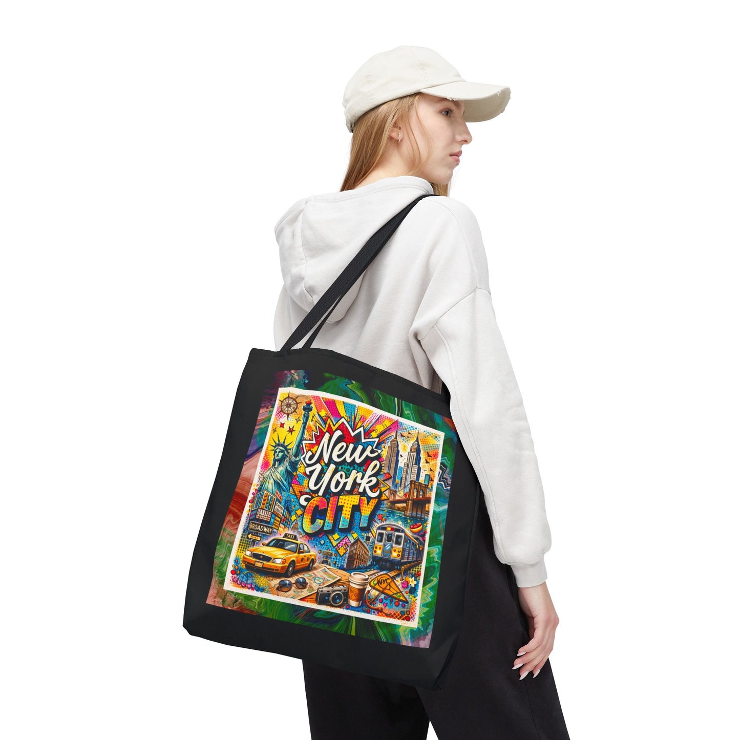 GRAFFITI NYC- AOP Tote Bag (BLACK)