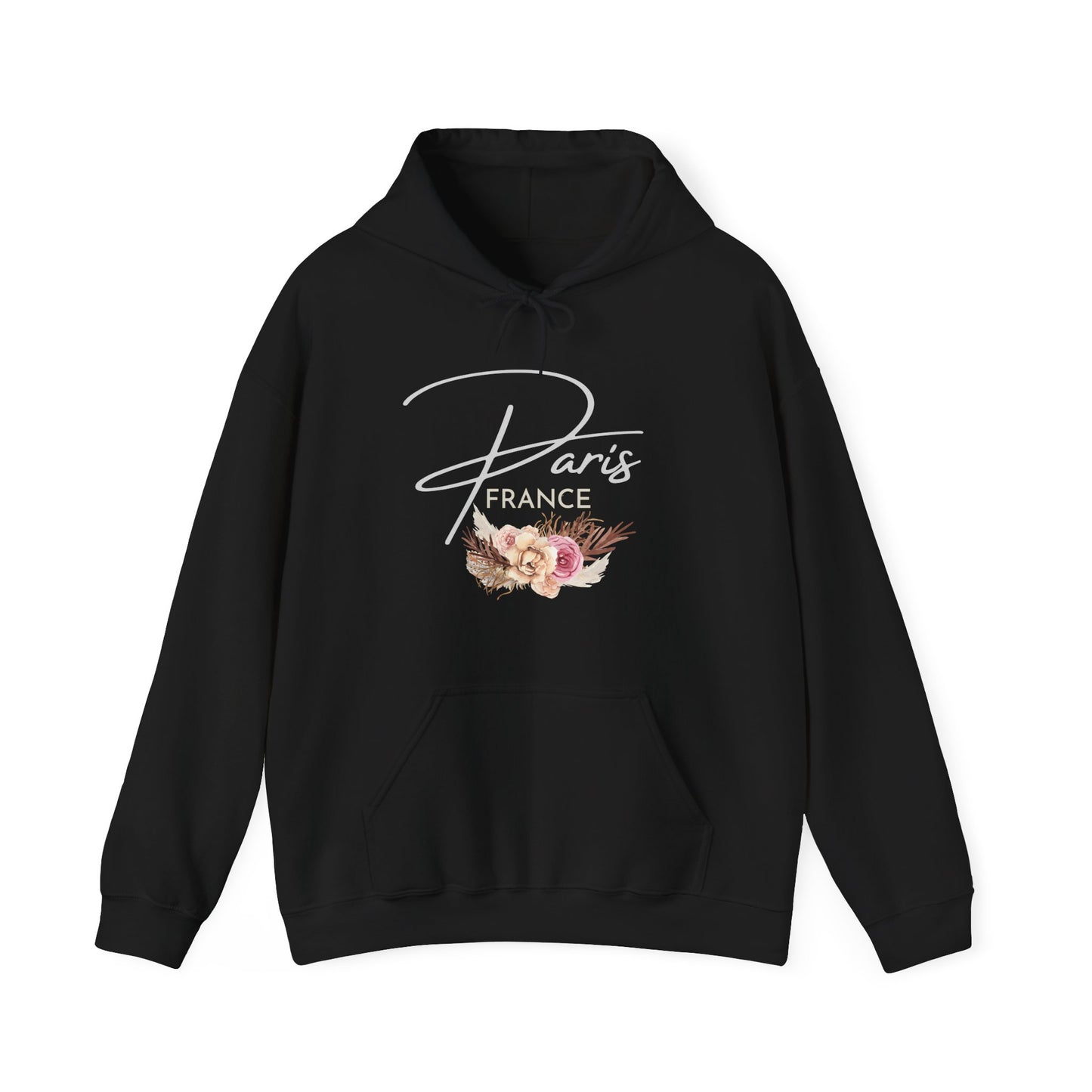 PARIS FLOWERS- Unisex Heavy Blend Hooded Sweatshirt (VARIETY OF COLORS)-“Travel T-Shirt That Slays”