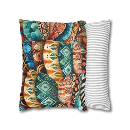 BOHO COLLAGE -  18 x 18  Pillowcase