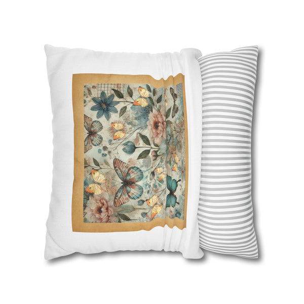 WHIMSY FLORAL Bohemian Floral Pillowcase - Vibrant Decorative Throw Cushion Cover