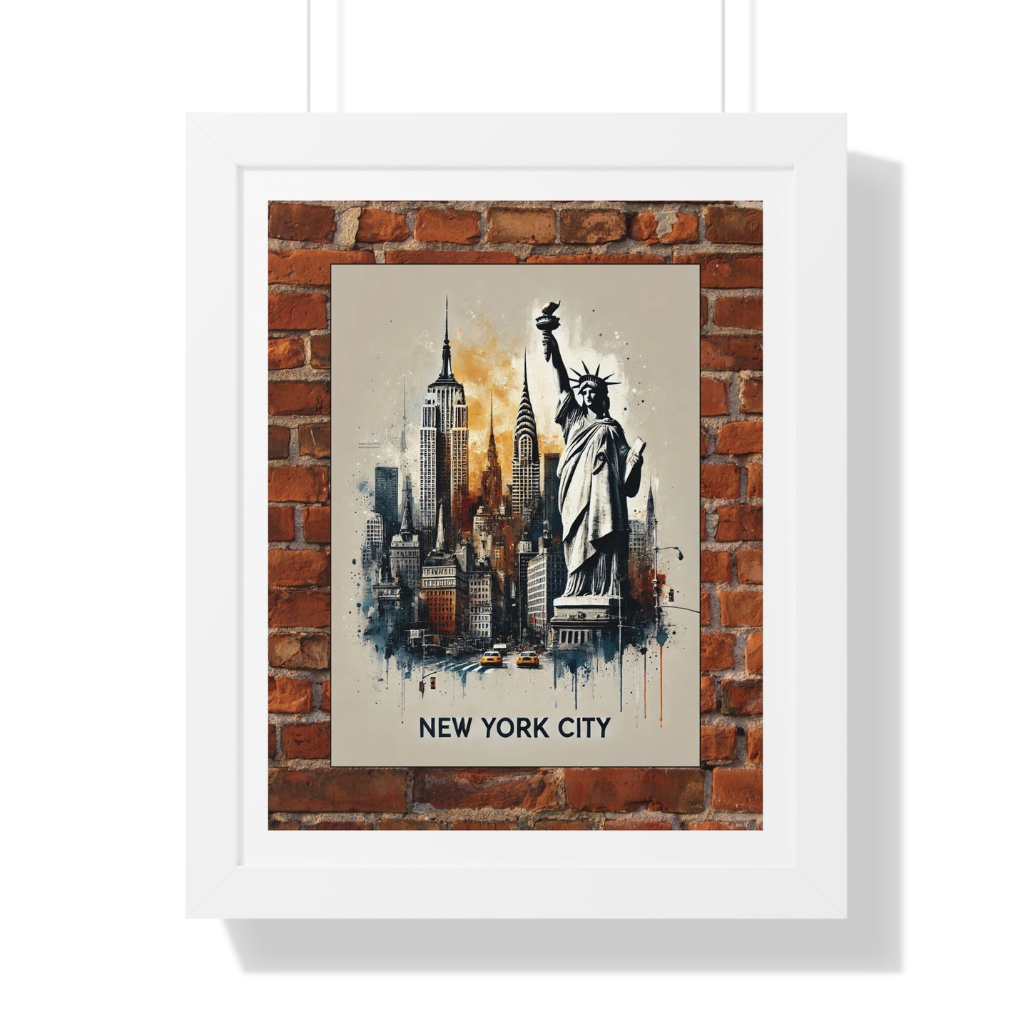 NEW YORK CITY LIBERTY  Framed Poster - Urban Wall Art for Home Decor