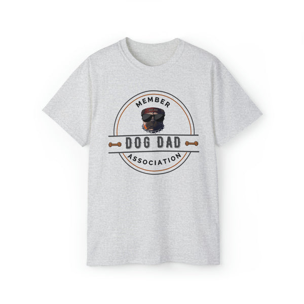 DOG DAD ASSOCIATION- T Shirt (WHITE OR LT.GREY)