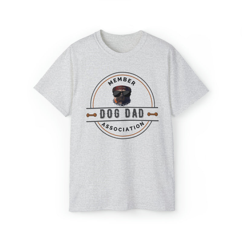 DOG DAD ASSOCIATION- T Shirt (WHITE OR LT.GREY)