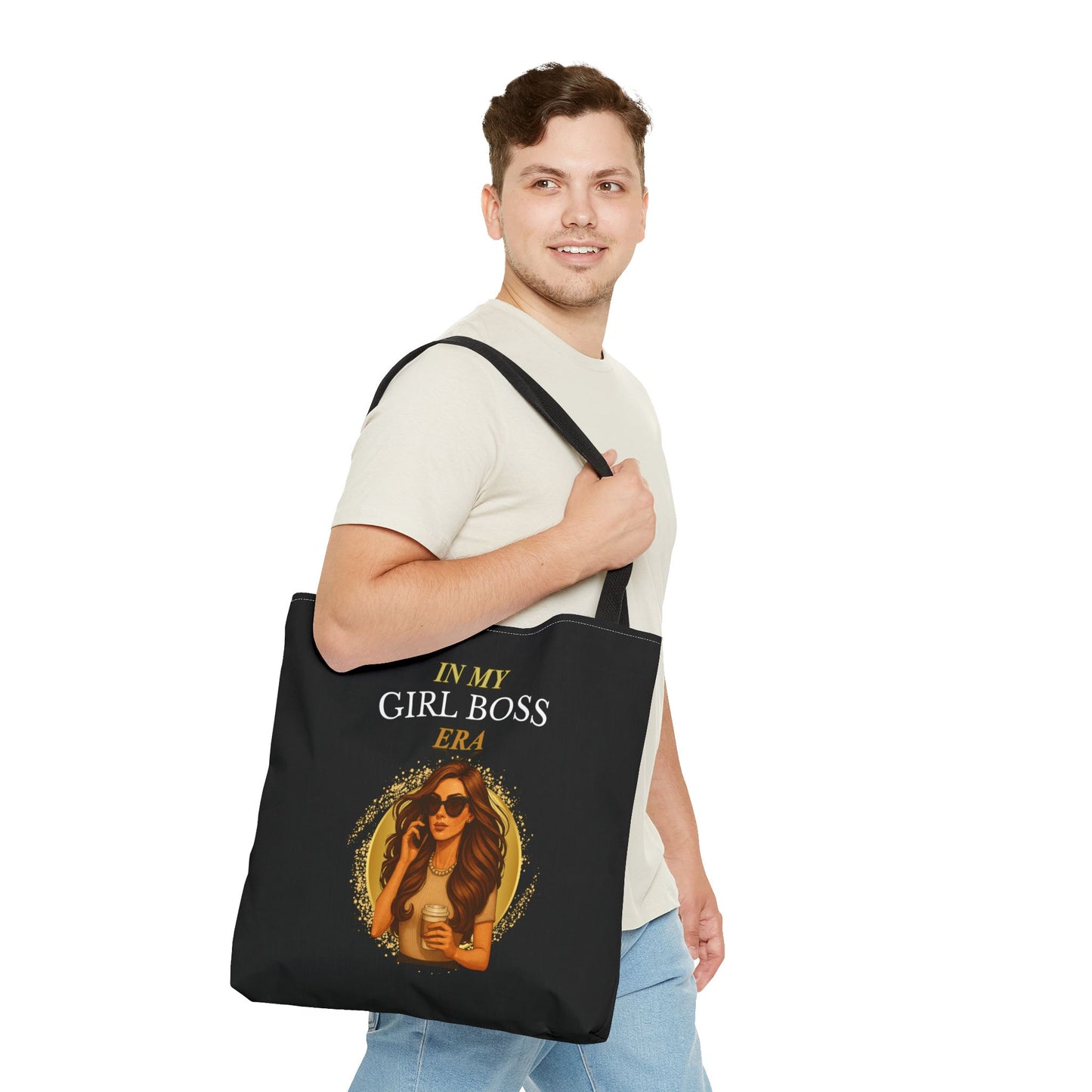 IN MY GIRL BOSS ERA-TOTE BAG (BLACK) "Slayin At Work"