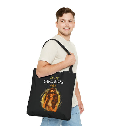 IN MY GIRL BOSS ERA-TOTE BAG (BLACK) "Slayin At Work"