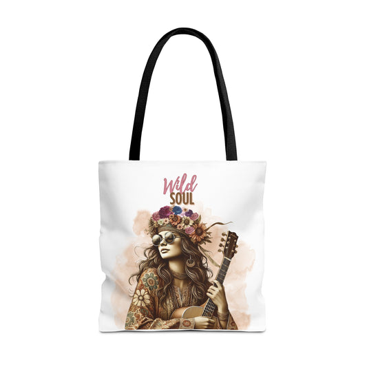 WILD SOUL- AOP Tote Bag (white) "Not Just A Bag, A Lifestyle"