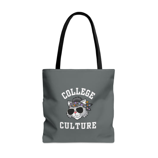 COLLEGE CULTURE- AOP Tote Bag (GREY)-"Street Style Approved"