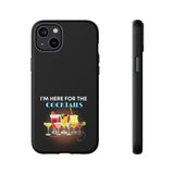 I'M HERE FOR THE COCKTAILS-Tough Phone Cases - Fits Most Phone Sizes!! (BLACK)