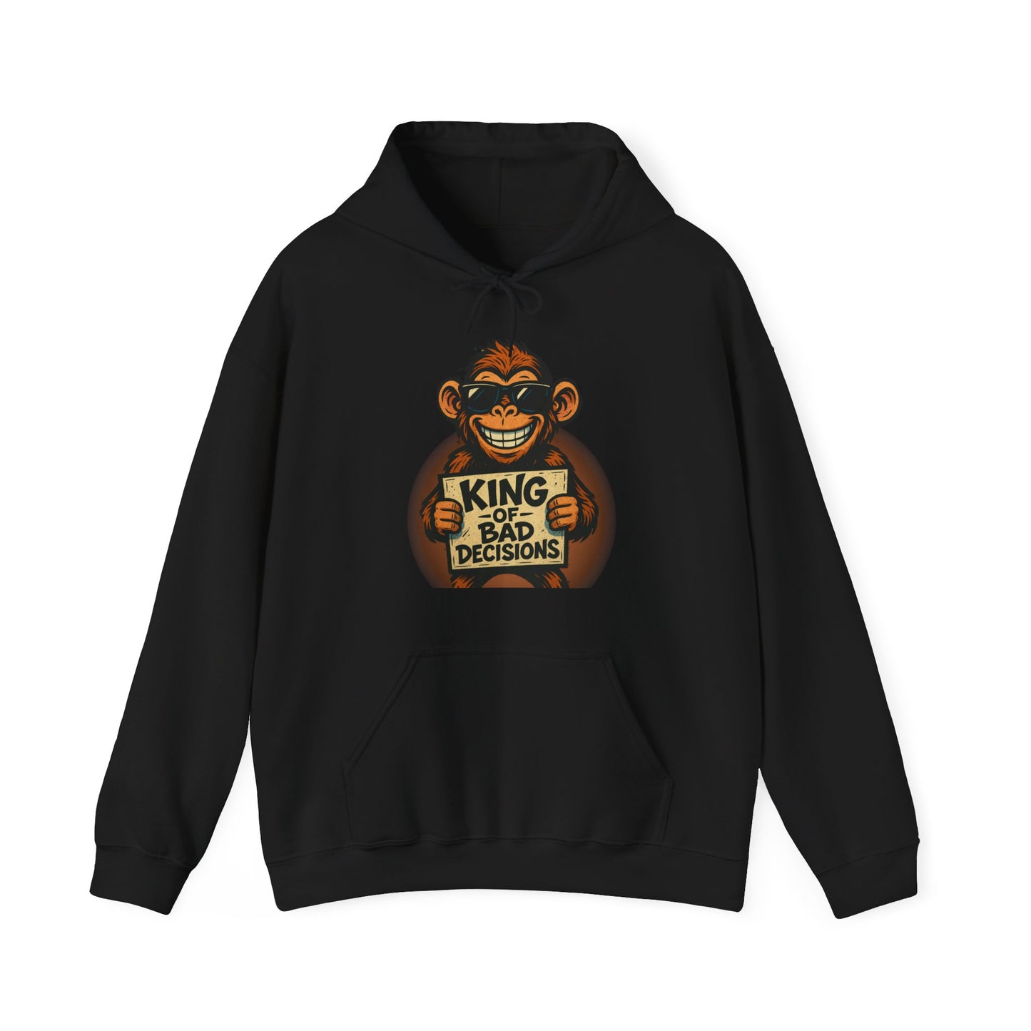 KING OF BAD DECISIONS -Unisex Heavy Blend Hooded Sweatshirt (VARIETY OF COLORS)-“Oversized Pullover, Trending for Those Underachievers"