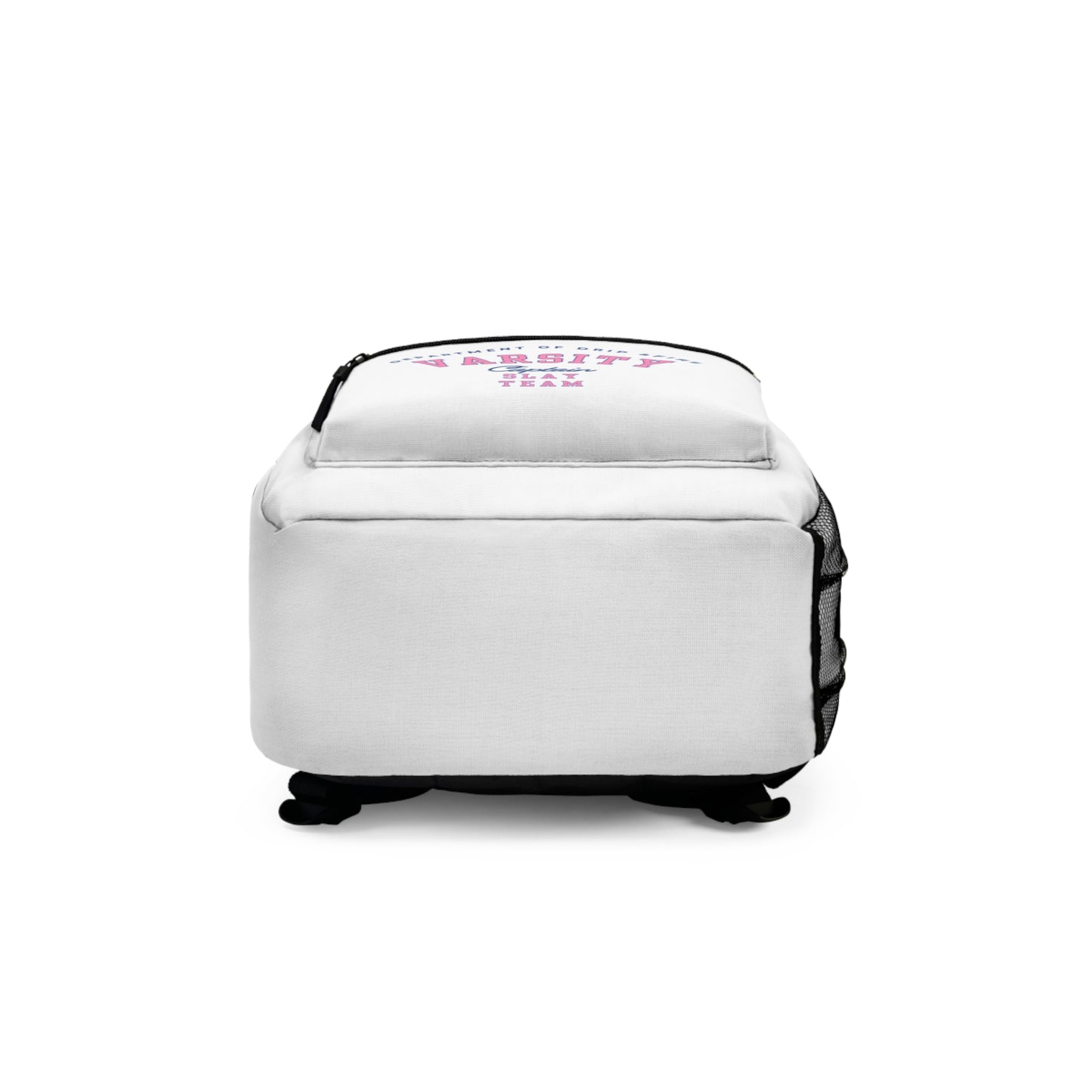 DEPT. OF DRIP & FIRE VARSITY SLAY TEAM CAPTAIN - Empire Backpack (WHITE)"Bold Style, Smart Function"