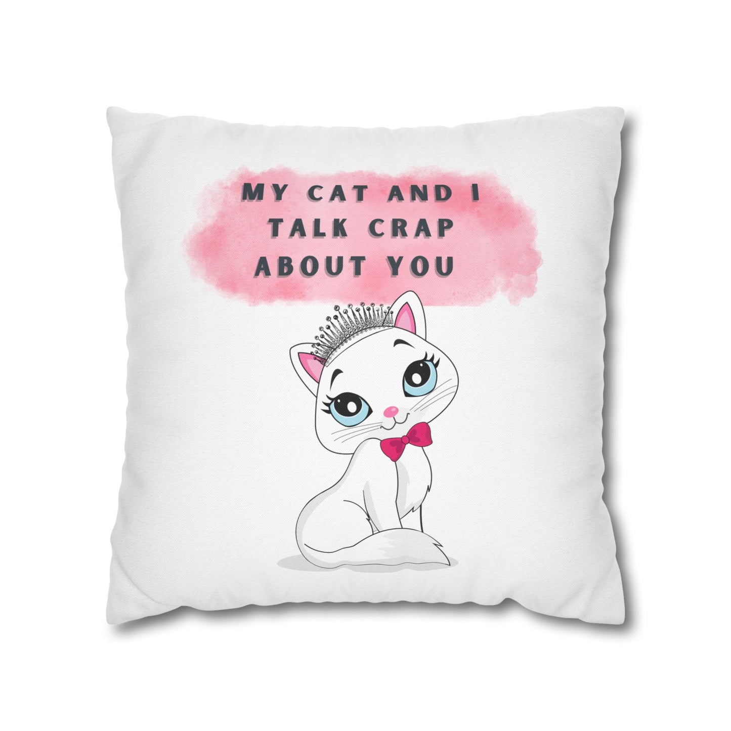 SASSY CAT-Bohemian Design Square Pillowcase (COVER ONLY)- ""Sassy decor, Snarkmouth approved."