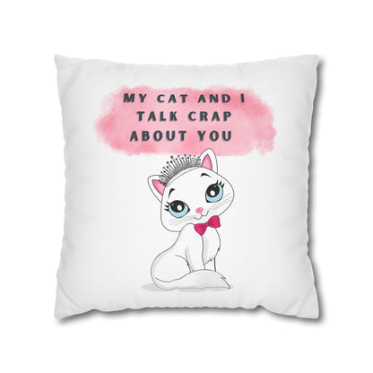 SASSY CAT-Bohemian Design Square Pillowcase (COVER ONLY)- ""Sassy decor, Snarkmouth approved."
