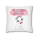 SASSY CAT-Bohemian Design Square Pillowcase (COVER ONLY)- Artistic Home Decor