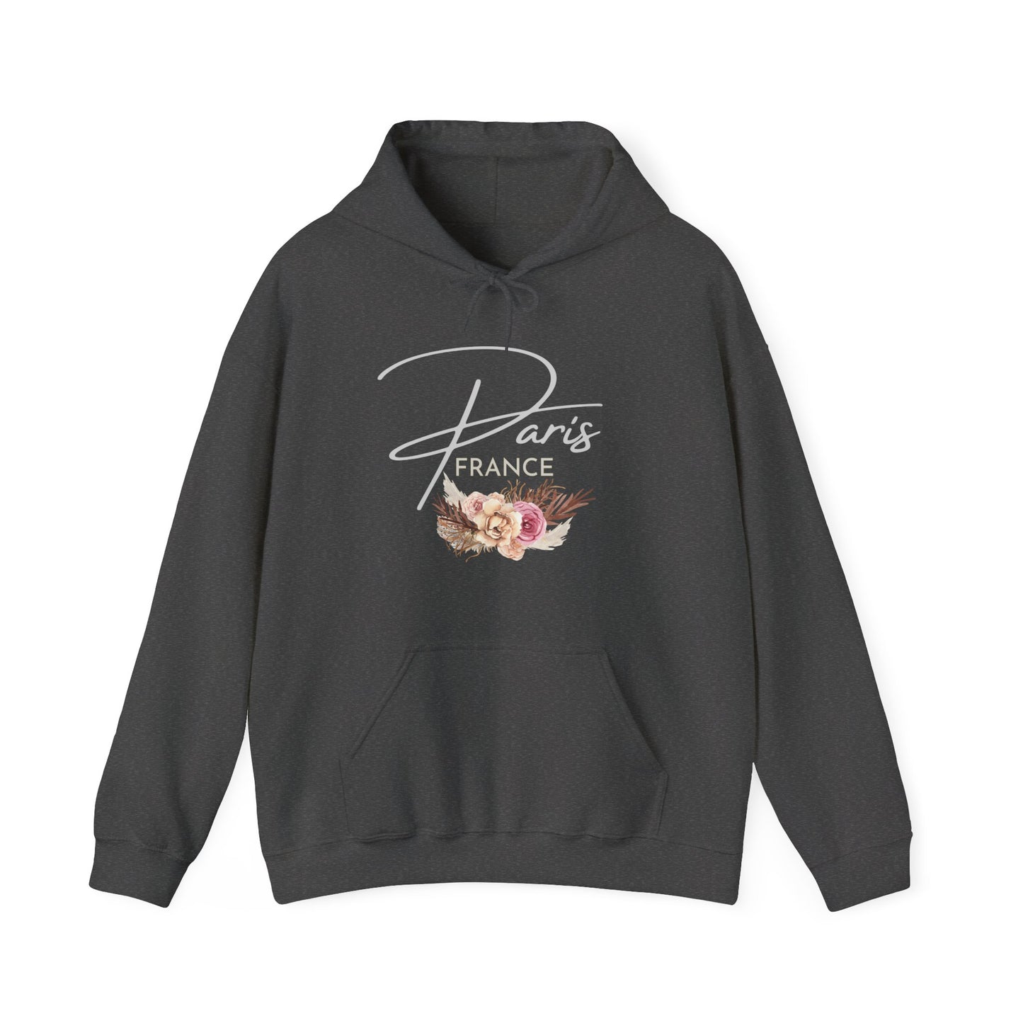 PARIS FLOWERS- Unisex Heavy Blend Hooded Sweatshirt (VARIETY OF COLORS)-“Travel T-Shirt That Slays”