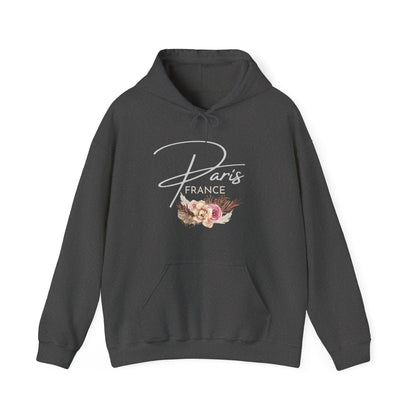 PARIS FLOWERS- Unisex Heavy Blend Hooded Sweatshirt (VARIETY OF COLORS)-“Travel T-Shirt That Slays”