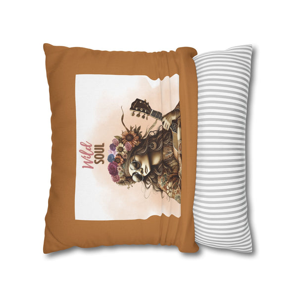 WILD SOUL- Bohemian Design Square Pillowcase (COVER ONLY) - Artistic Home Decor