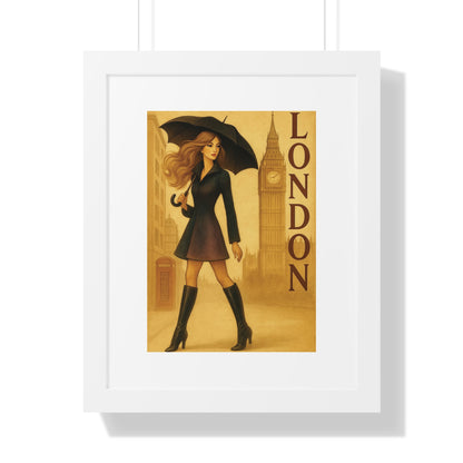 VINTAGE LONDON - Framed Print - "Urban Wall Art for Home Decor'