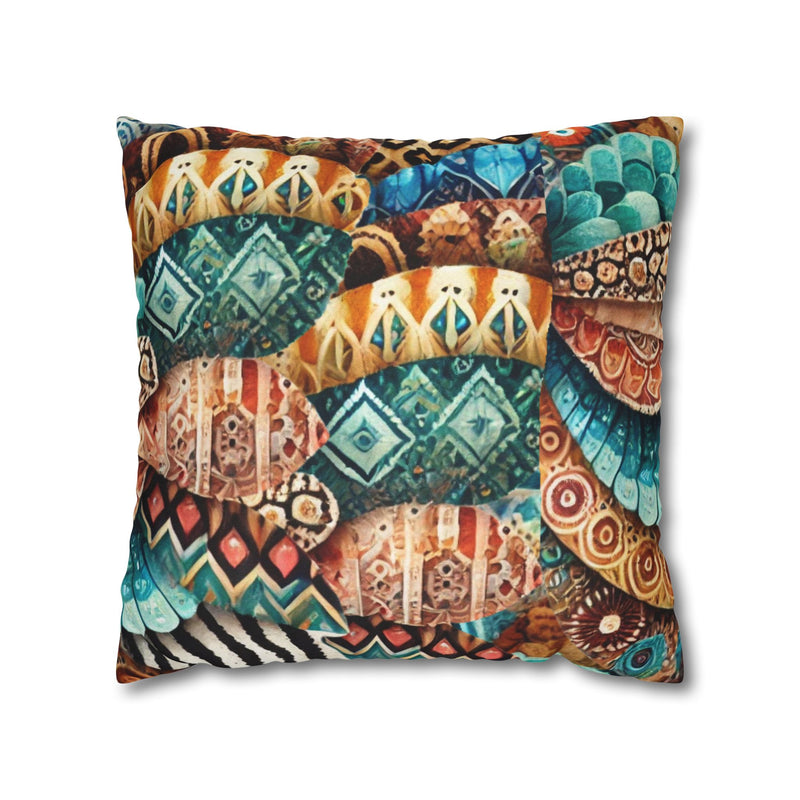 BOHO COLLAGE - Vibrant BOHO PILLOWCASE (COVER ONLY)