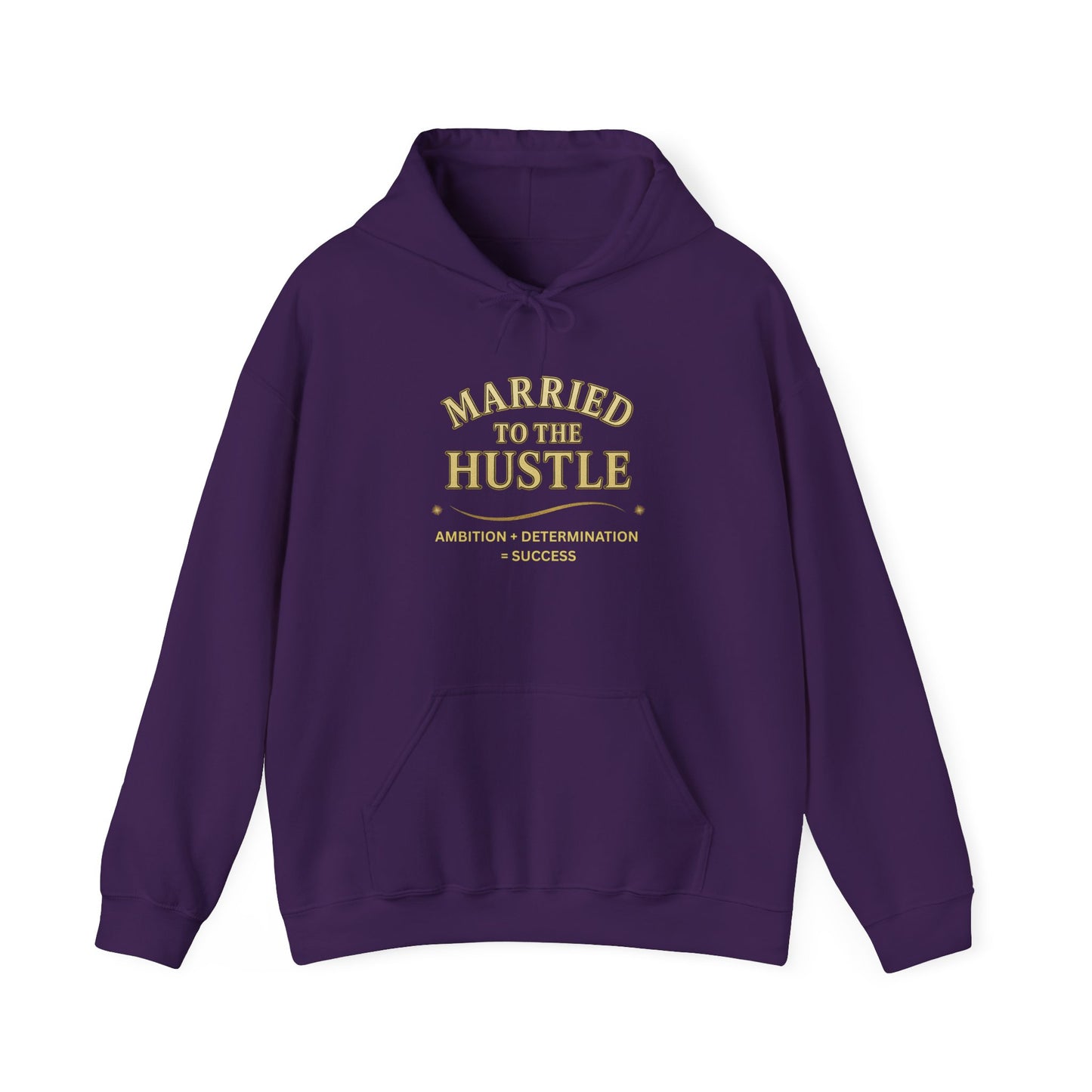 MARRIED TO THE HUSTLE-Unisex Heavy Blend Hooded Sweatshirt (Dark Colors) "Committed To The Grind"