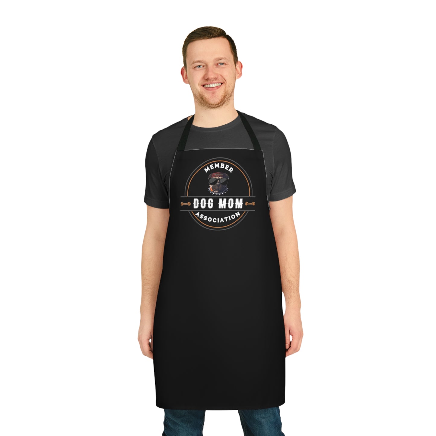 DOG MOM -Apron (AOP) (BLACK)
