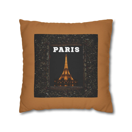 PARIS LIGHTS- Bohemian Design  18 x 18  Pillowcase