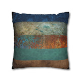 RUSTIC BOHO STRIPES- Bohemian Design Square Pillowcase (COVER ONLY) - Artistic Home Decor